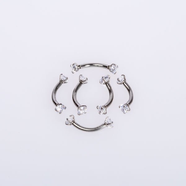 ثقب الحاجب 3 ملم حجر أصفر 10 ملم