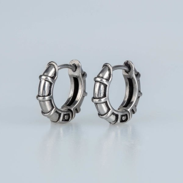 Steel Earring Gothic - Double