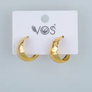 Vos Jewelry 14K Pimli Halka Küpe