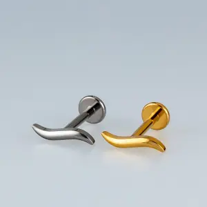 Toptan Titanyum Dalga Tragus Piercing Vos Toptan Beyaz 8mm