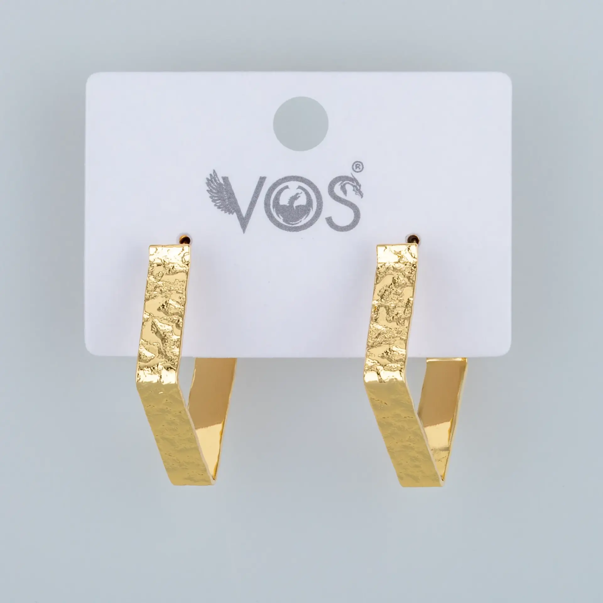 Vos Jewelry 14K Pimli Halka Küpe
