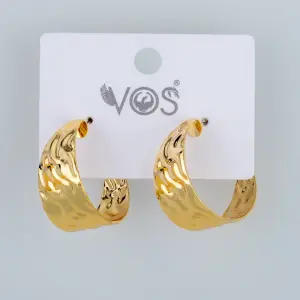 Vos Jewelry 14K Pimli Halka Küpe