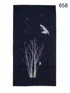 Toptan Ağaç ve Kuş Baskılı Mikrofiber Dikişsiz Boyunluk