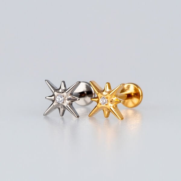 Piercing Titanyum Tragus Kuzey Yıldızı