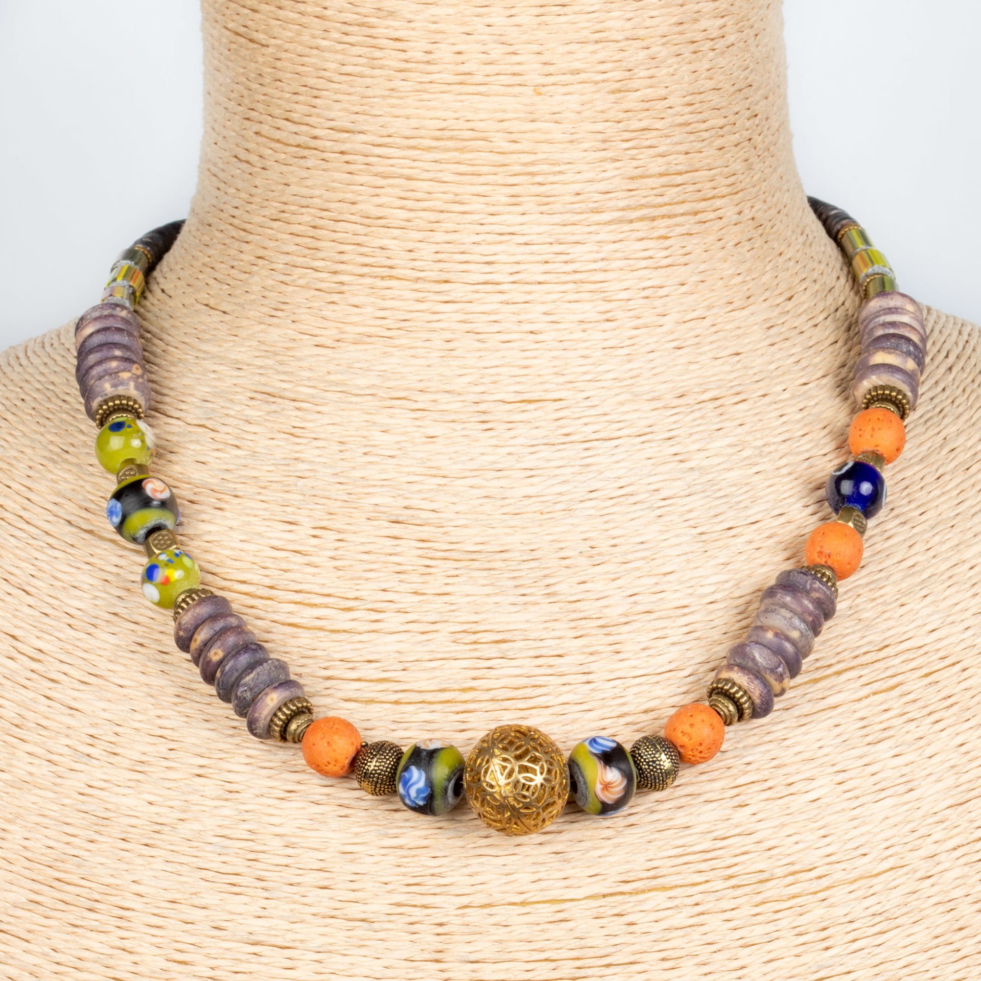 Ethnic Necklace-Natural Stone