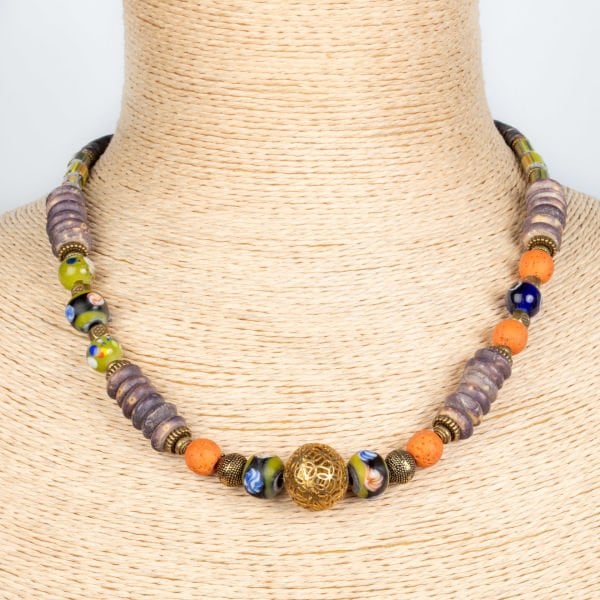 Ethnic Necklace-Natural Stone