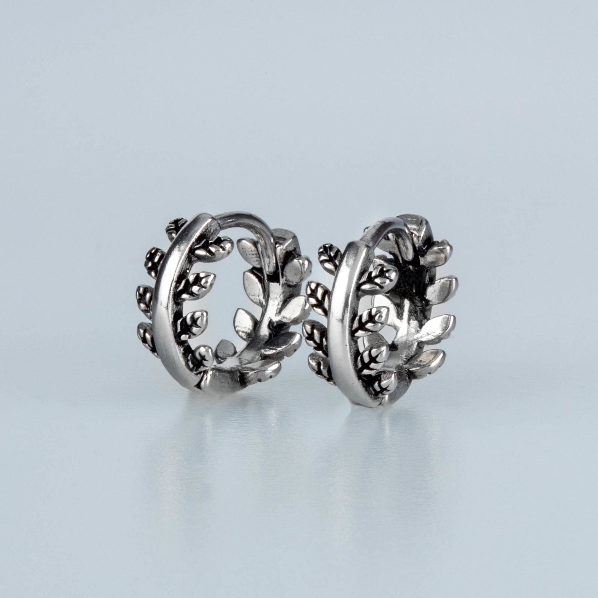 Steel Earring Gothic - Double Branch
