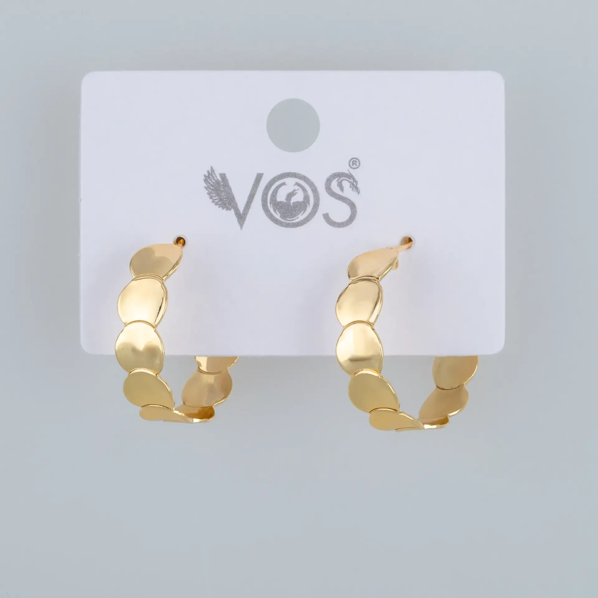 Vos Jewelry 14K Pimli Halka Küpe