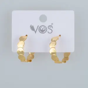 Vos Jewelry 14K Pimli Halka Küpe