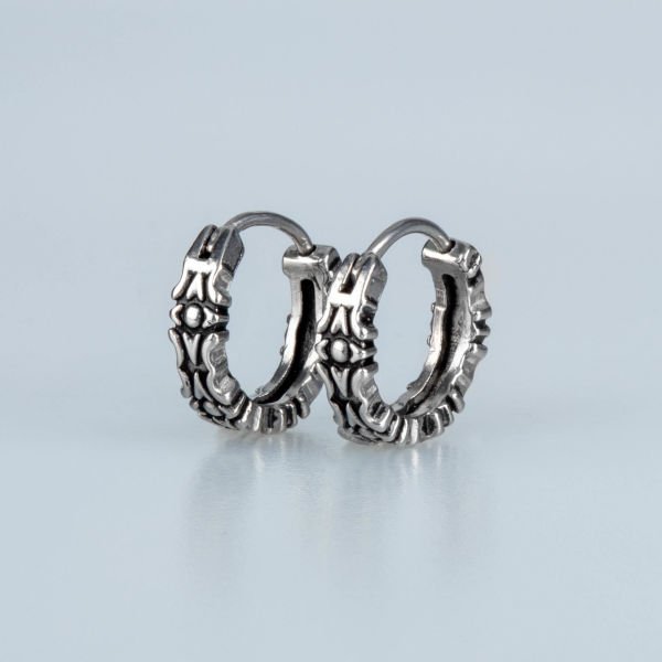 Steel Earring Gothic - Double