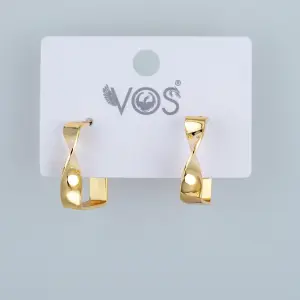 Vos Jewelry 14K Pimli Halka Küpe
