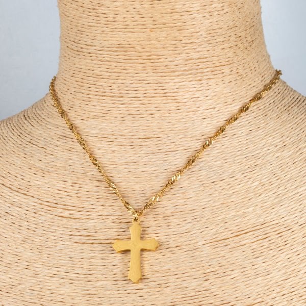 Steel Necklace Chain Cross