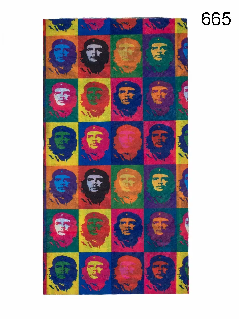 Toptan Renkli Pop Art Che Guevara Baskılı Dikişsiz Boyunluk