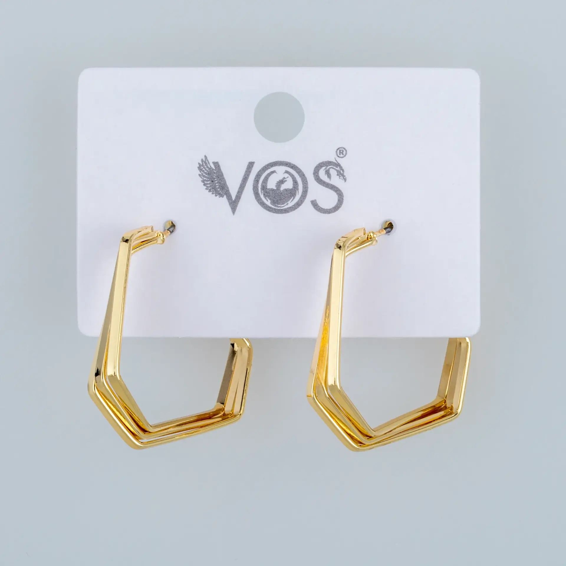 Vos Jewelry 14K Pimli Halka Küpe