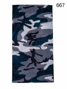 Toptan Gri Gri Kamuflaj Baskılı Mikrofiber Dikişsiz Boyunluk