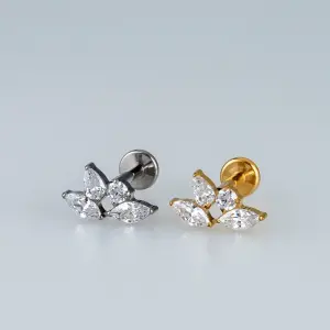 Toptan Titanyum Demet Tragus Piercing Vos Toptan Beyaz 8mm
