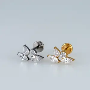 Toptan Titanyum Demet Tragus Piercing Vos Toptan Beyaz 8mm