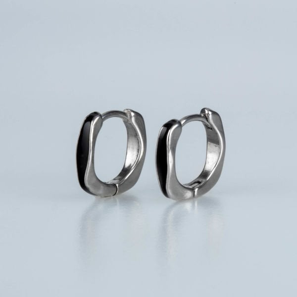 Steel Earring Gothic - Double