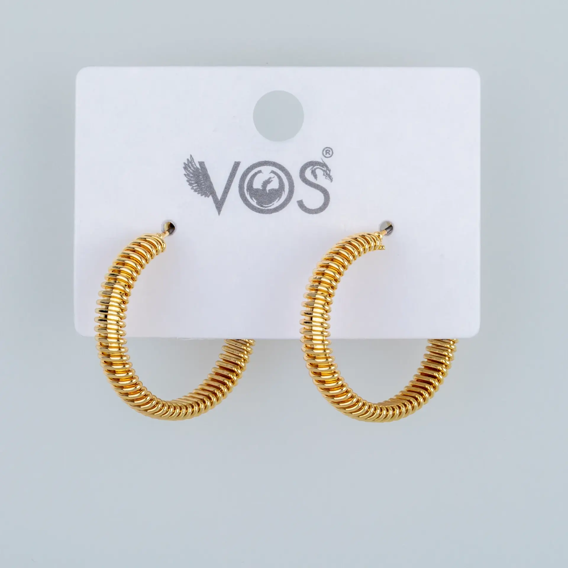 Vos Jewelry 14K Pimli Halka Küpe