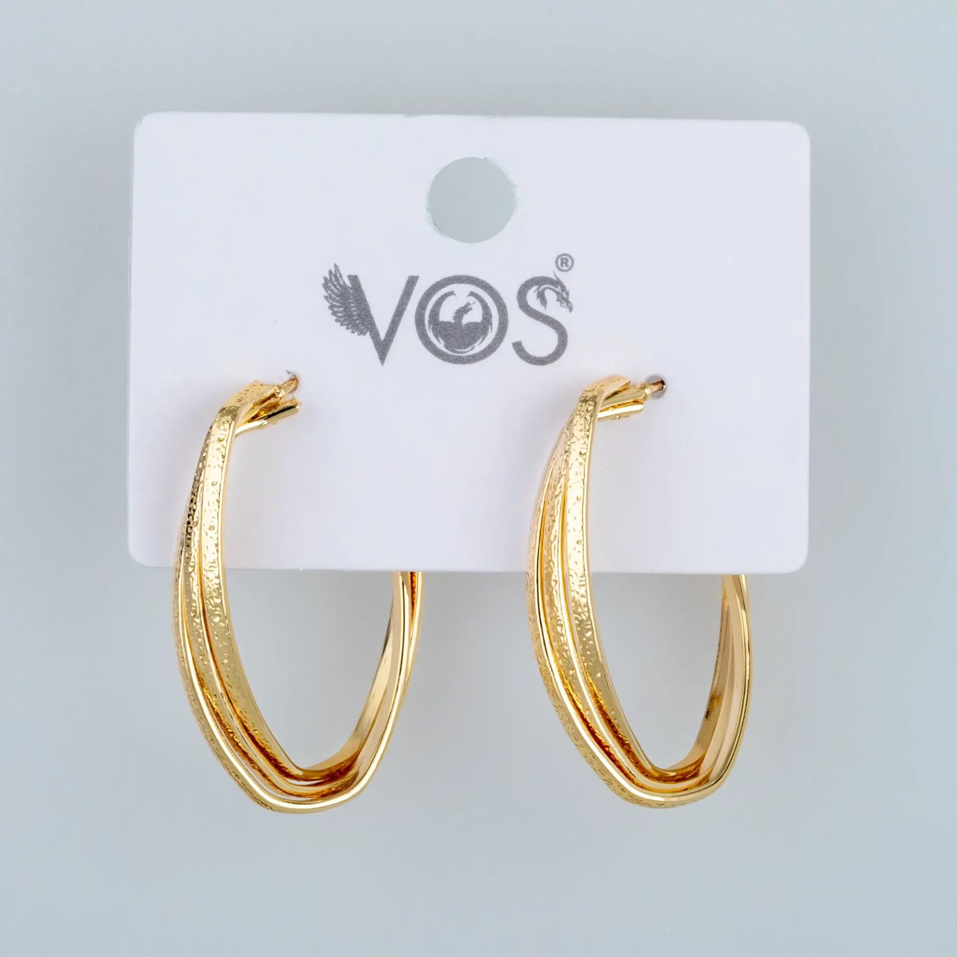 Vos Jewelry 14K Pimli Halka Küpe