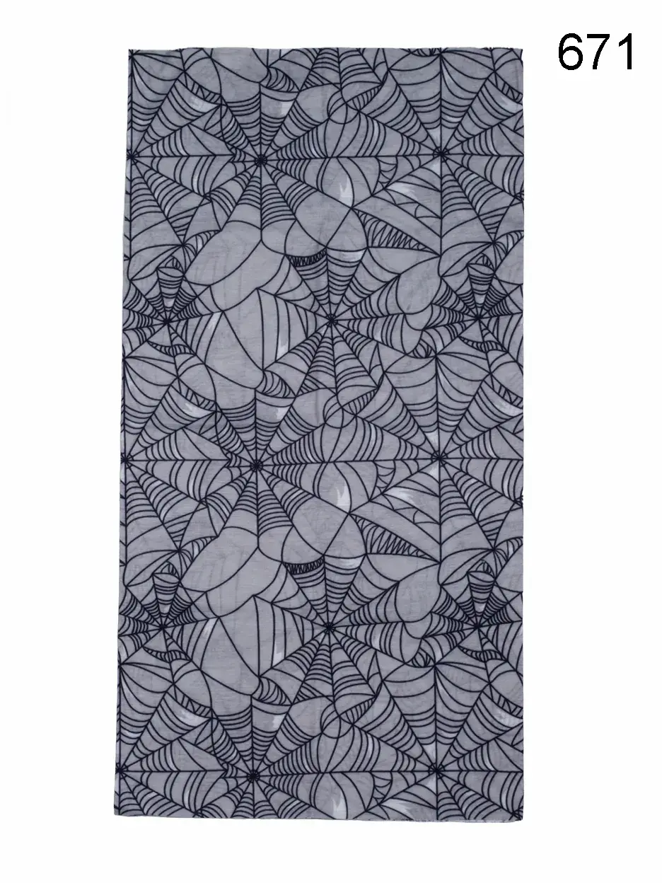 Toptan Örümcek Ağı Baskılı Mikrofiber Dikişsiz Boyunluk