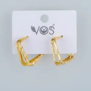 Vos Jewelry 14K Pimli Halka Küpe