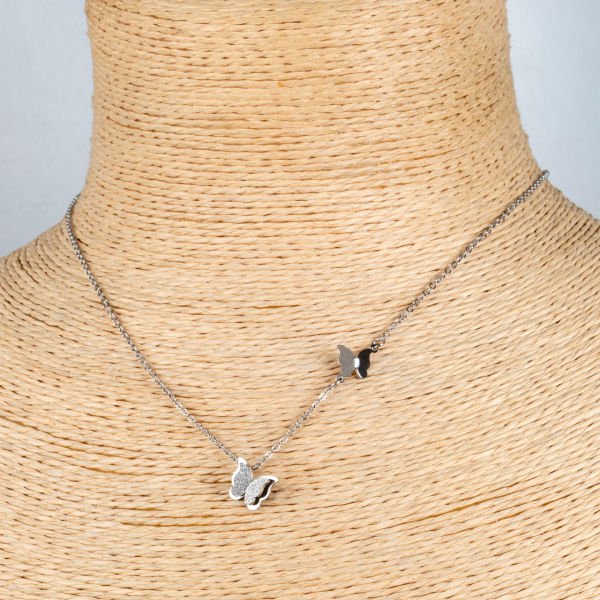 Steel Necklace Chain Butterfly