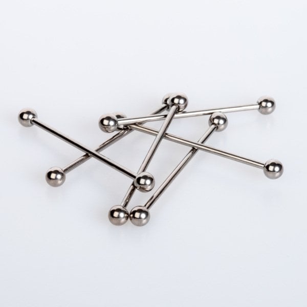 Toptan G23 Titanyum Piercing Köprü 1.2mm Bar İlk Delim Bar Boyu: 38mm