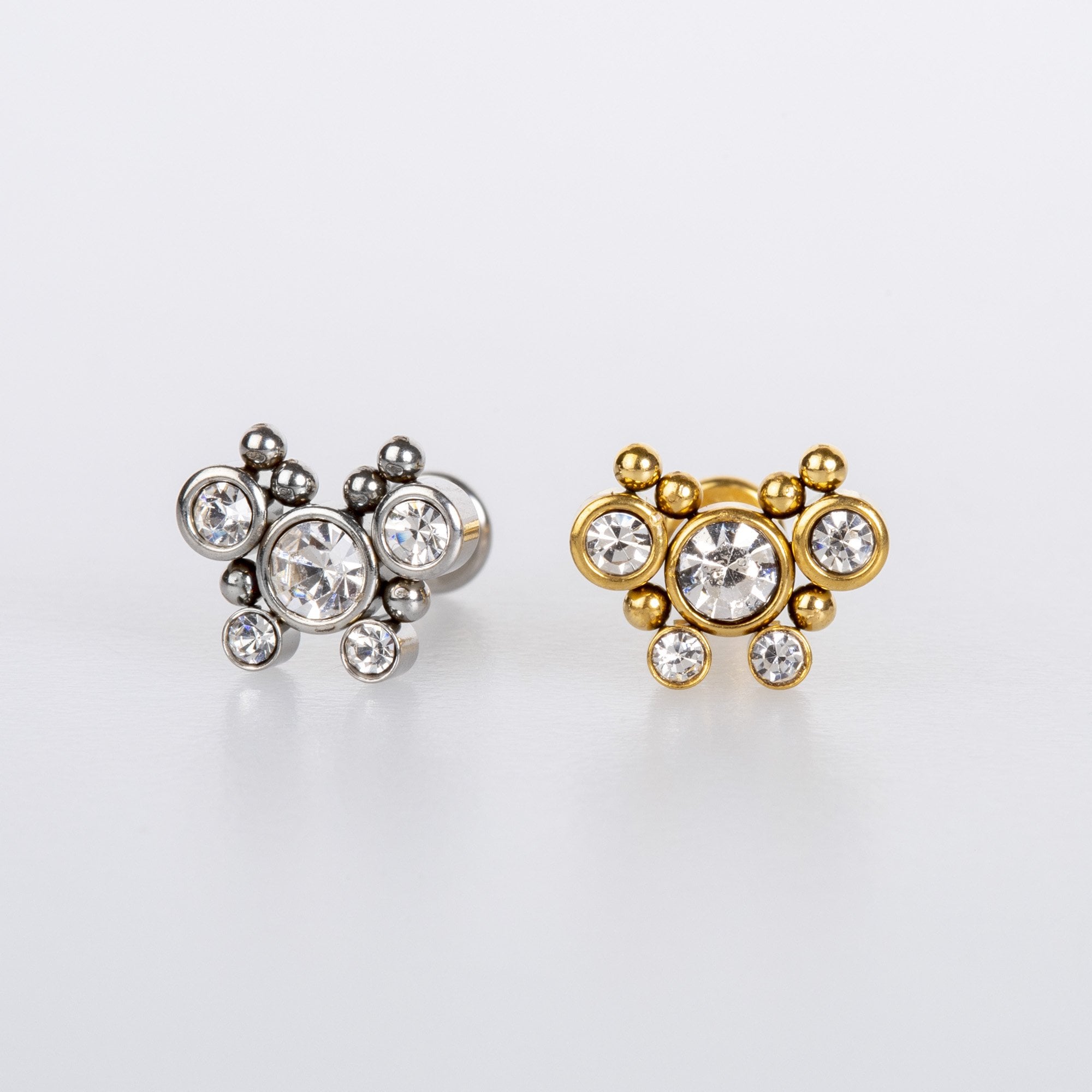 Piercing Çelik Tragus Kelebek Sarı 8mm