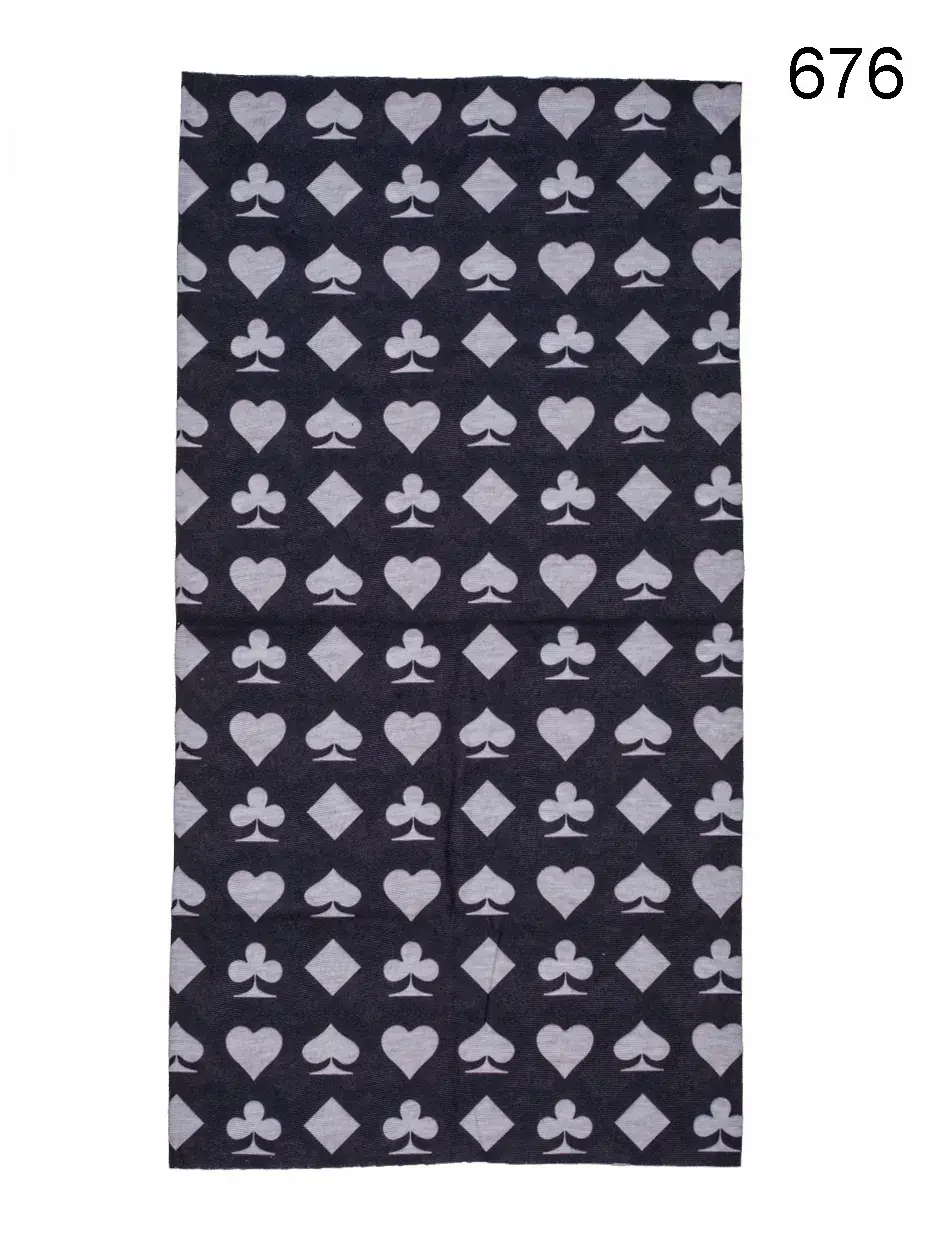 Toptan İskambil Desenli Mikrofiber Dikişsiz Boyunluk
