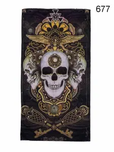 Toptan Kurukafa Baskılı Mikrofiber Dikişsiz Boyunluk
