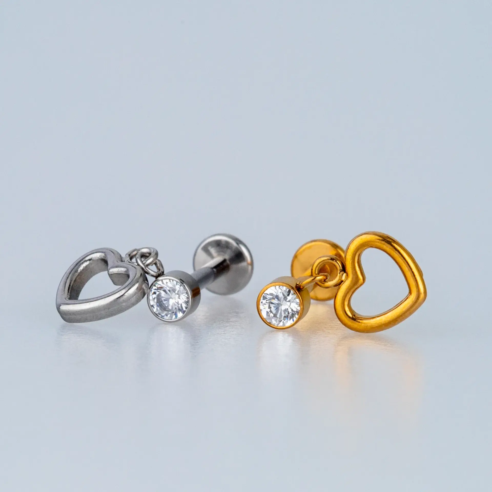Toptan Piercing Çelik Tragus Helix Kalp