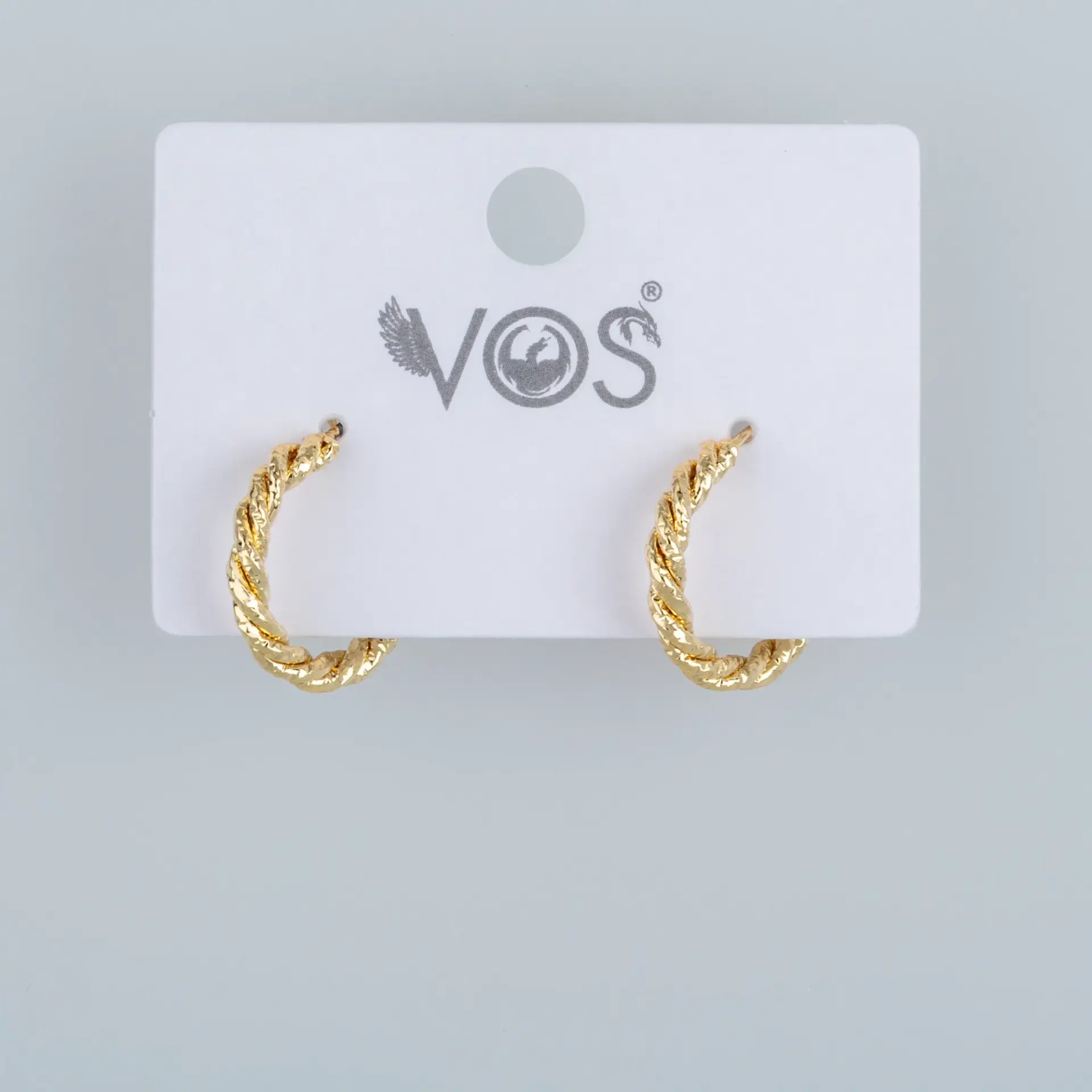Vos Jewelry 14K Pimli Halka Küpe