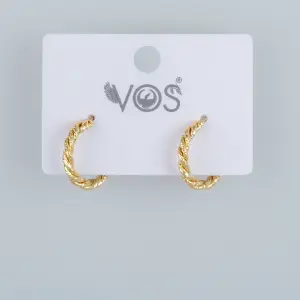 Vos Jewelry 14K Pimli Halka Küpe