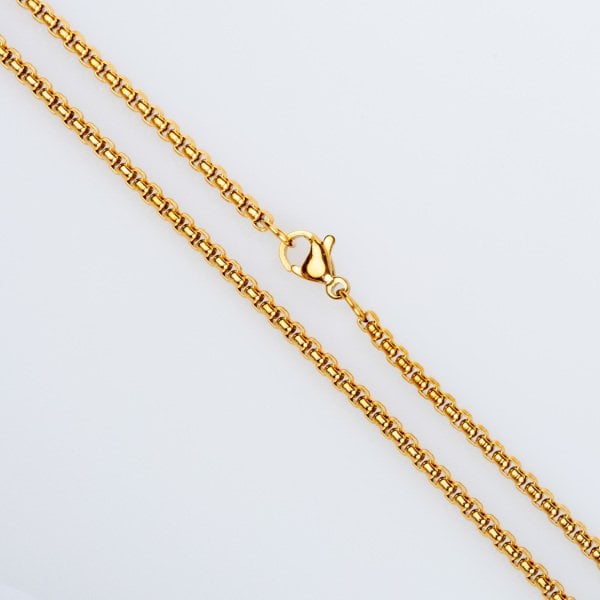 قلادة من الفولاذ المقاوم للصدأ 3.5 ملم أصفر