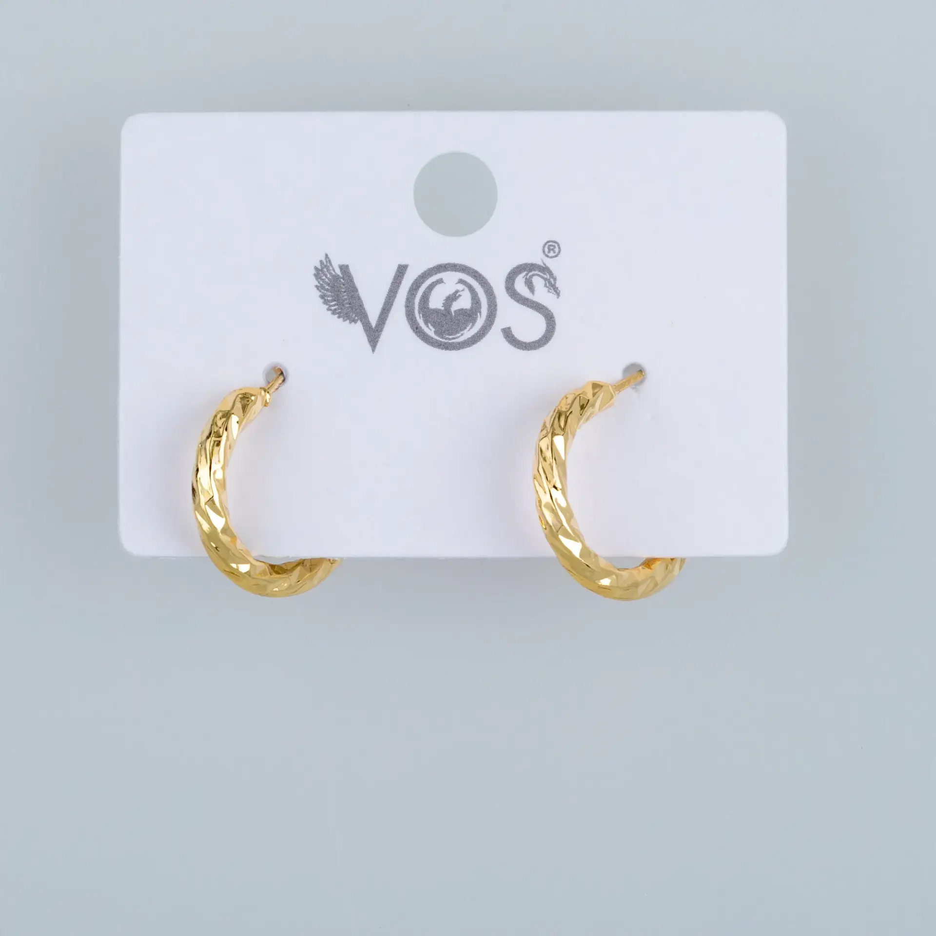 Vos Jewelry 14K Pimli Halka Küpe