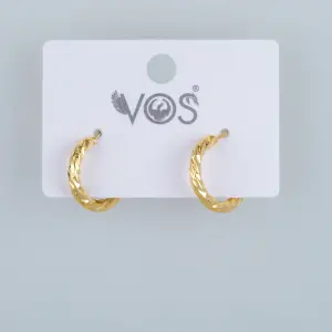 Vos Jewelry 14K Pimli Halka Küpe