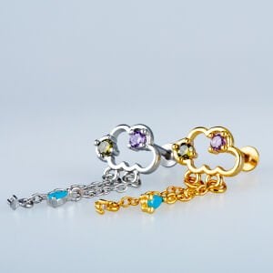 Piercing Tragus Bulut ve Yağmur