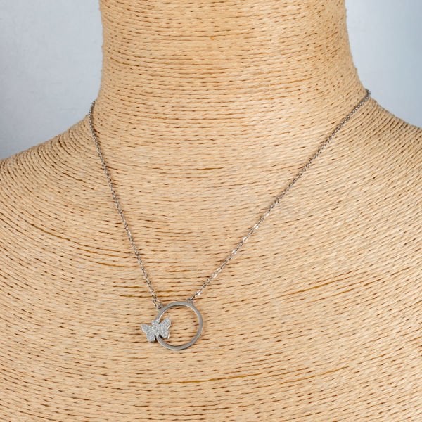 Steel Necklace Chain Butterfly