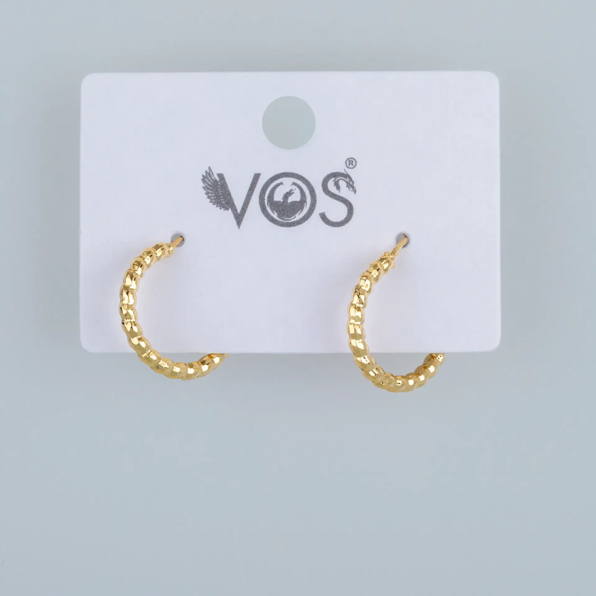 Vos Jewelry 14K Pimli Halka Küpe
