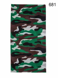 Toptan Haki Kamuflaj Baskılı Mikrofiber Dikişsiz Boyunluk