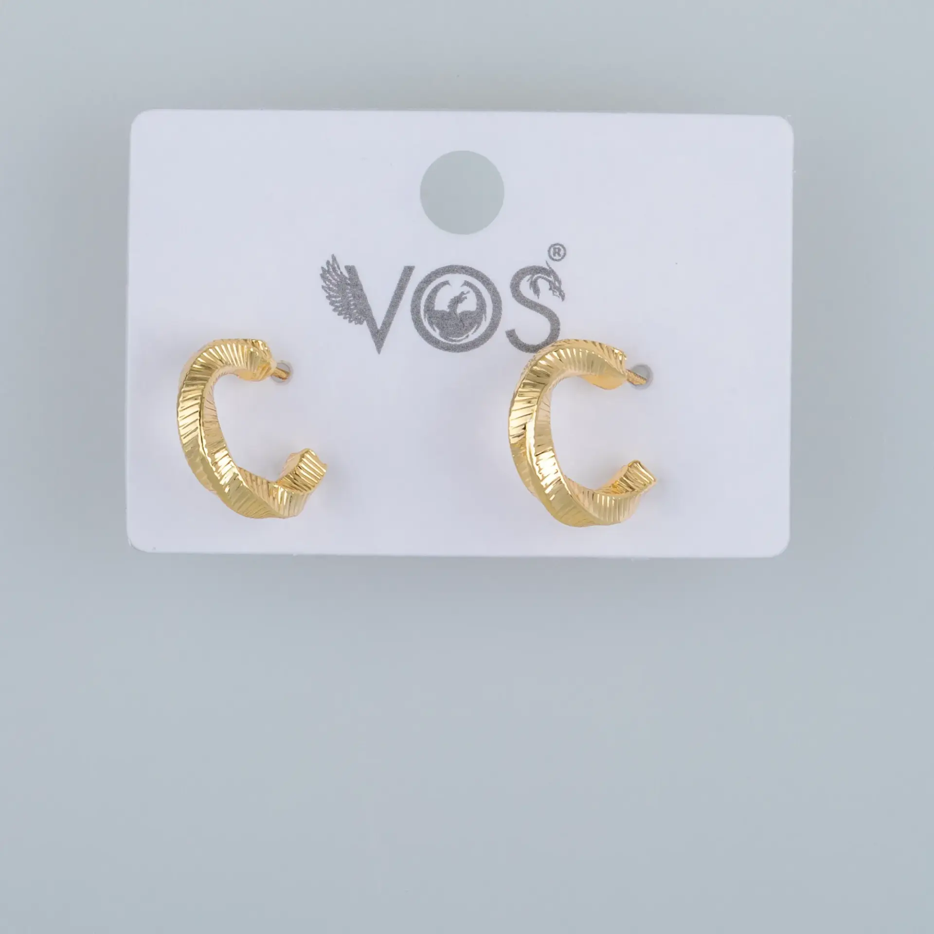 Vos Jewelry 14K Pimli Halka Küpe