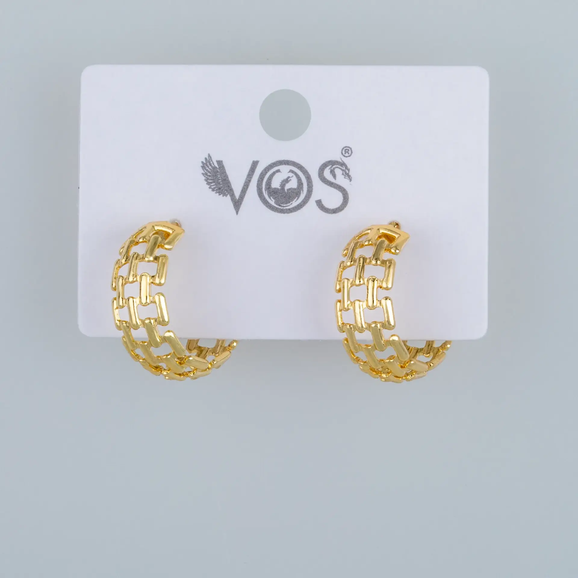 Vos Jewelry 14K Pimli Halka Küpe