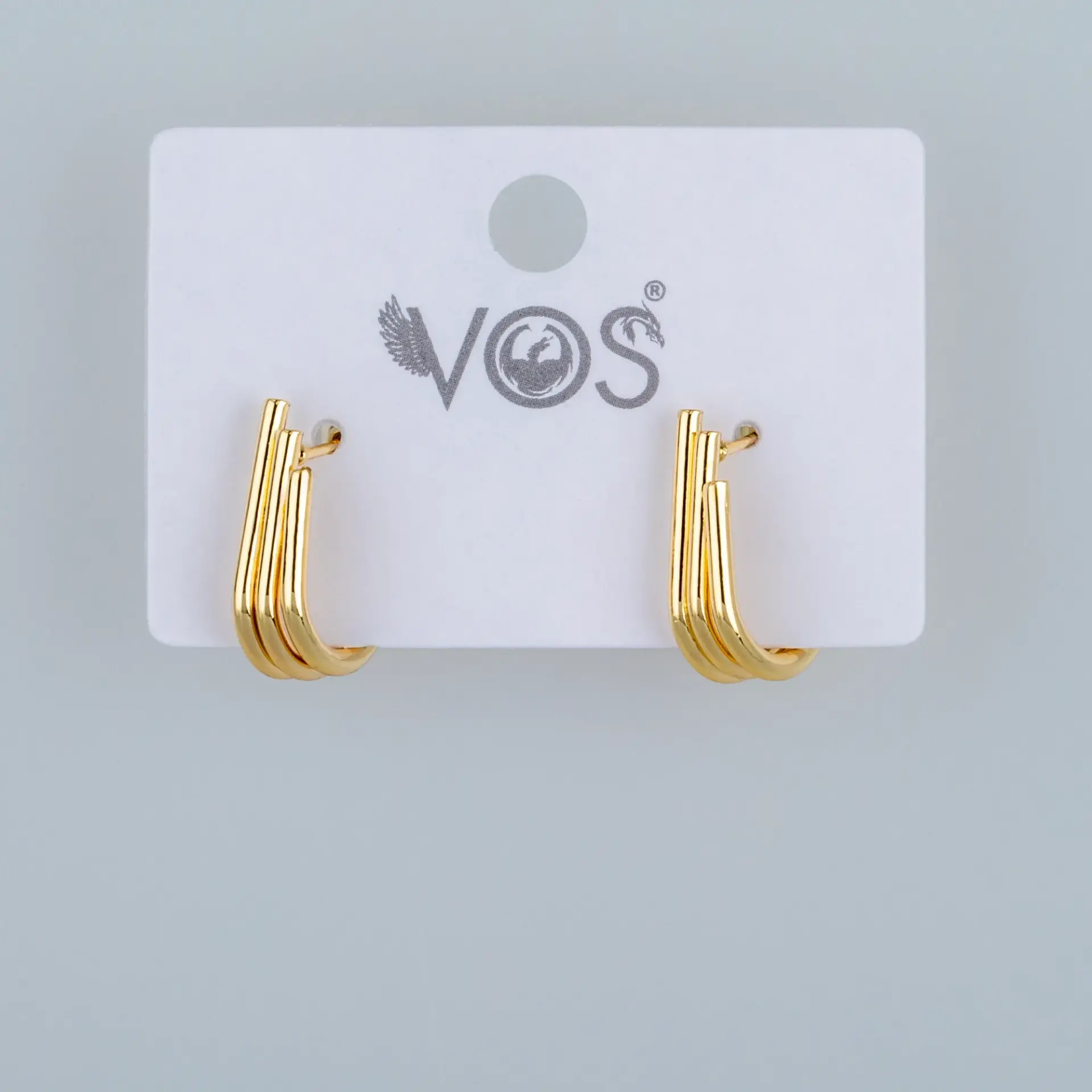 Vos Jewelry 14K Pimli Halka Küpe