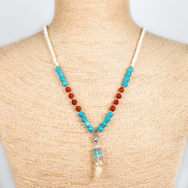 Ethnic Necklace-Natural Stone Long 80cm