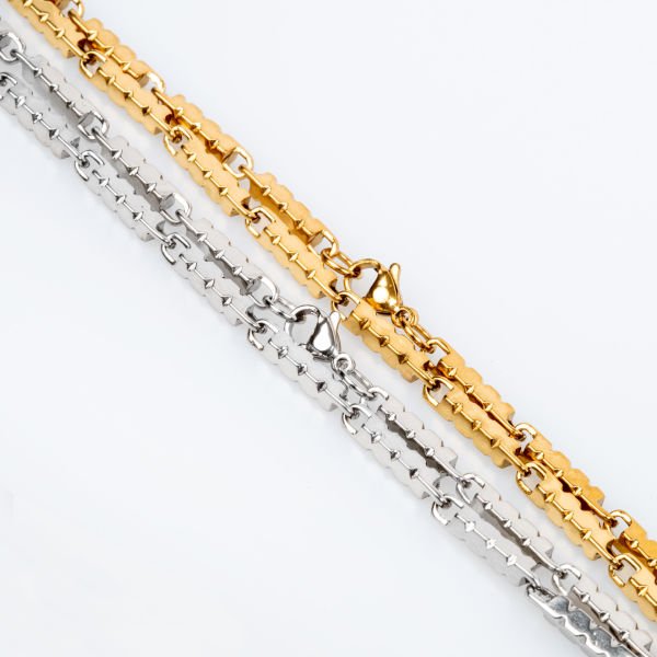 قلادة من الفولاذ المقاوم للصدأ 3 مم أصفر