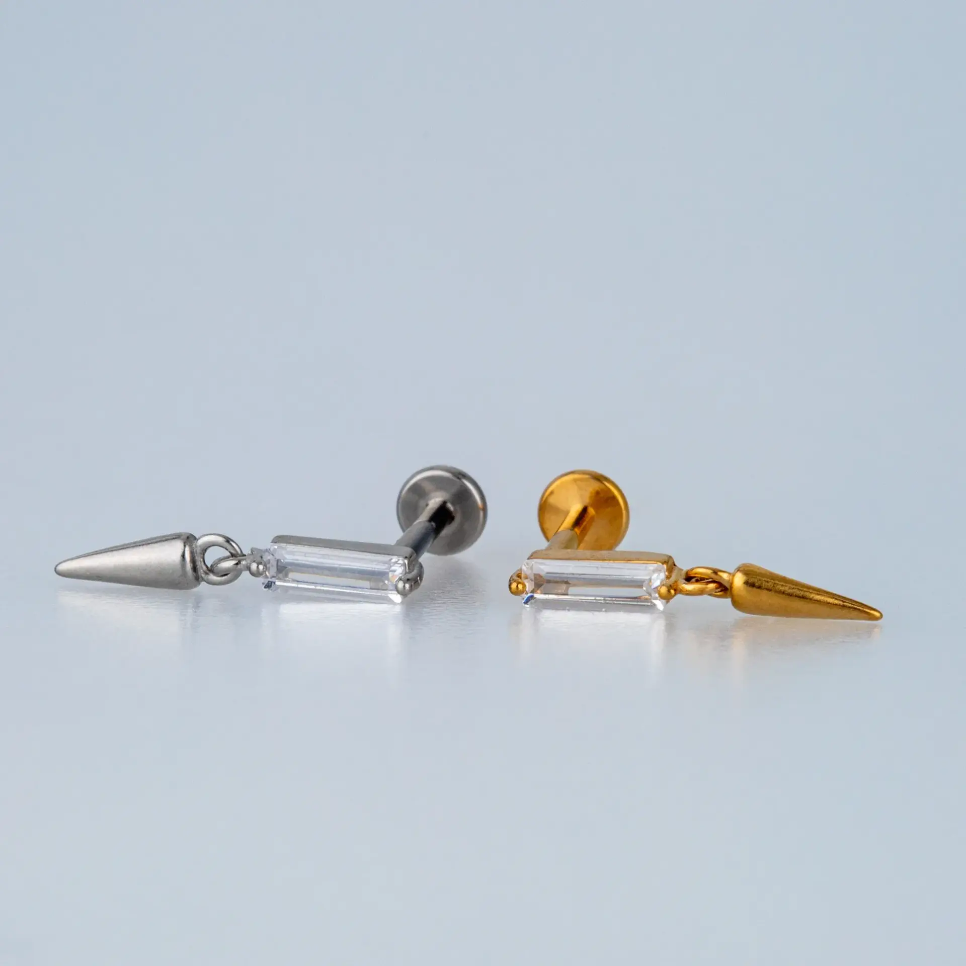 Toptan Piercing Çelik Tragus Helix Sarı