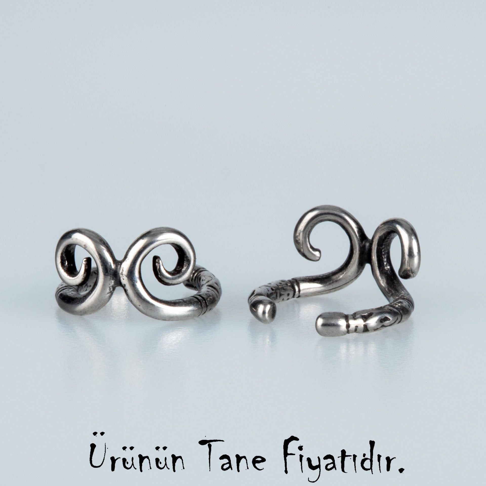 Steel Gothic Horn Earring Cartilage Rook-Tek