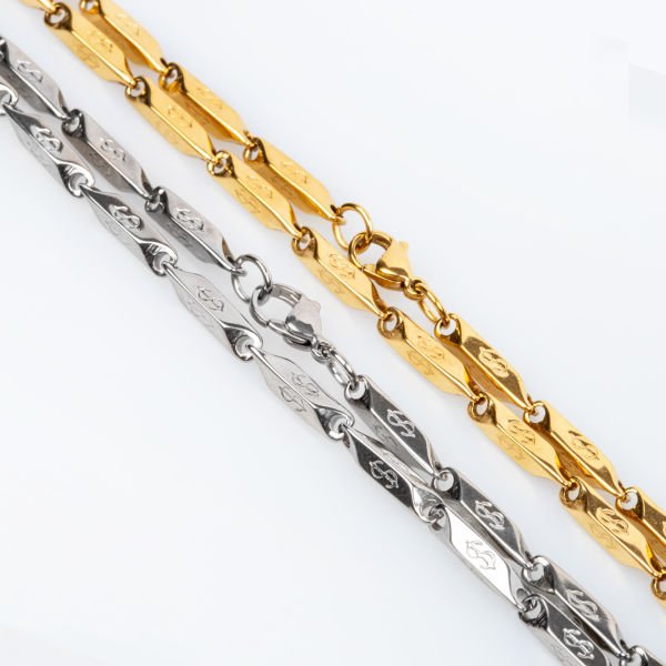 قلادة من الفولاذ المقاوم للصدأ 3.5 ملم أصفر