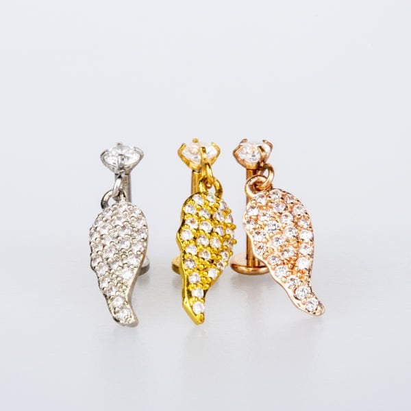 Toptan 316L Çelik Barlı Piercing Tragus Kanat